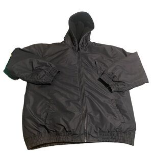 BB Dakota Jacket Women 2X Black Full Zip Hooded Coat Heavyweight‎ Solid Casual